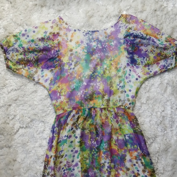 ECI Floral Print Chiffon Dress - Picture 4 of 6